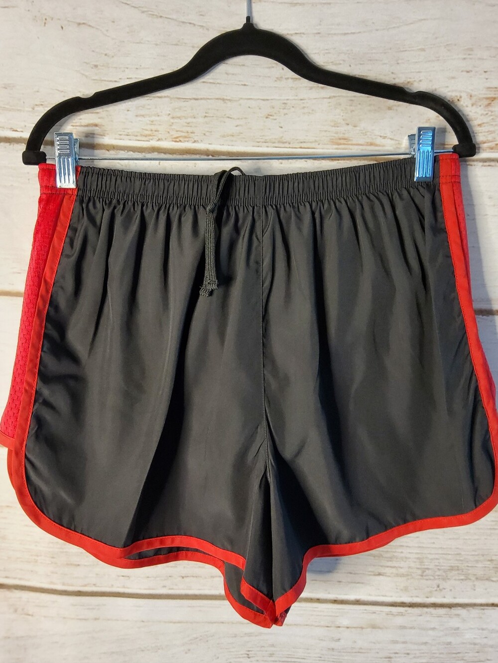 Vintage Black Shorts with White Lining and Black Drawstring